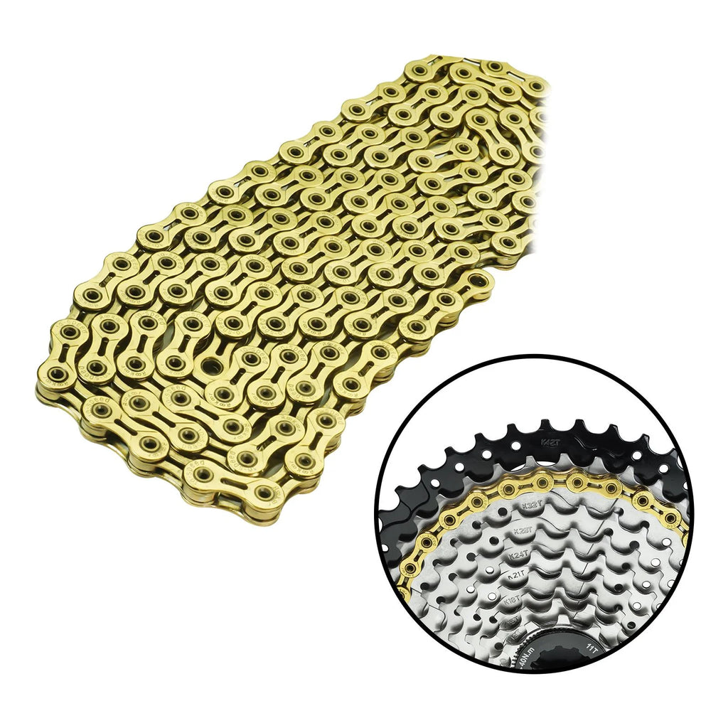 Yellow 116 Links Bicycle Chain A560