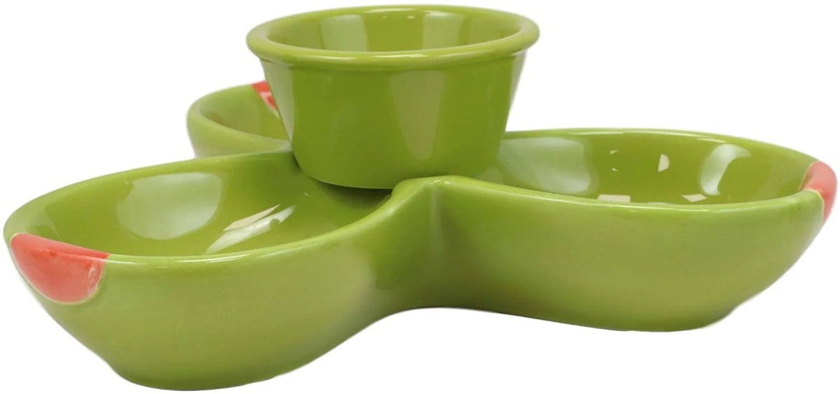 Ceramic Olive Halves Shaped Serving Bowl Plate Dish Platter J850