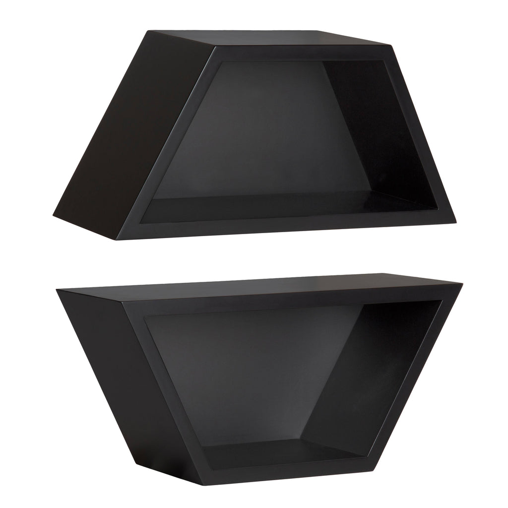 Black Wall Shelf Set of 2 K83037