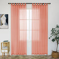 Dusty Blue Tab Top Semi Sheer Curtains, 52 x 72 inches, 2 Panels T8459