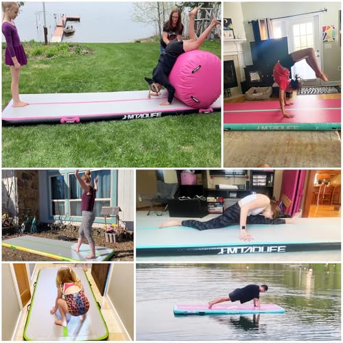6.6ft Inflatable Air Gymnastics Mat Tumble Track with Air Pump G4985