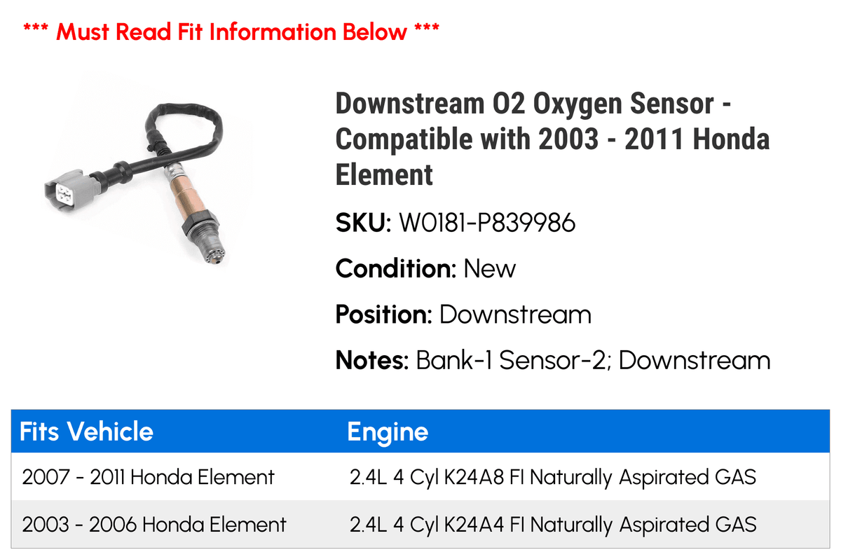 Downstream O2 Oxygen Sensor for Honda Element M4042