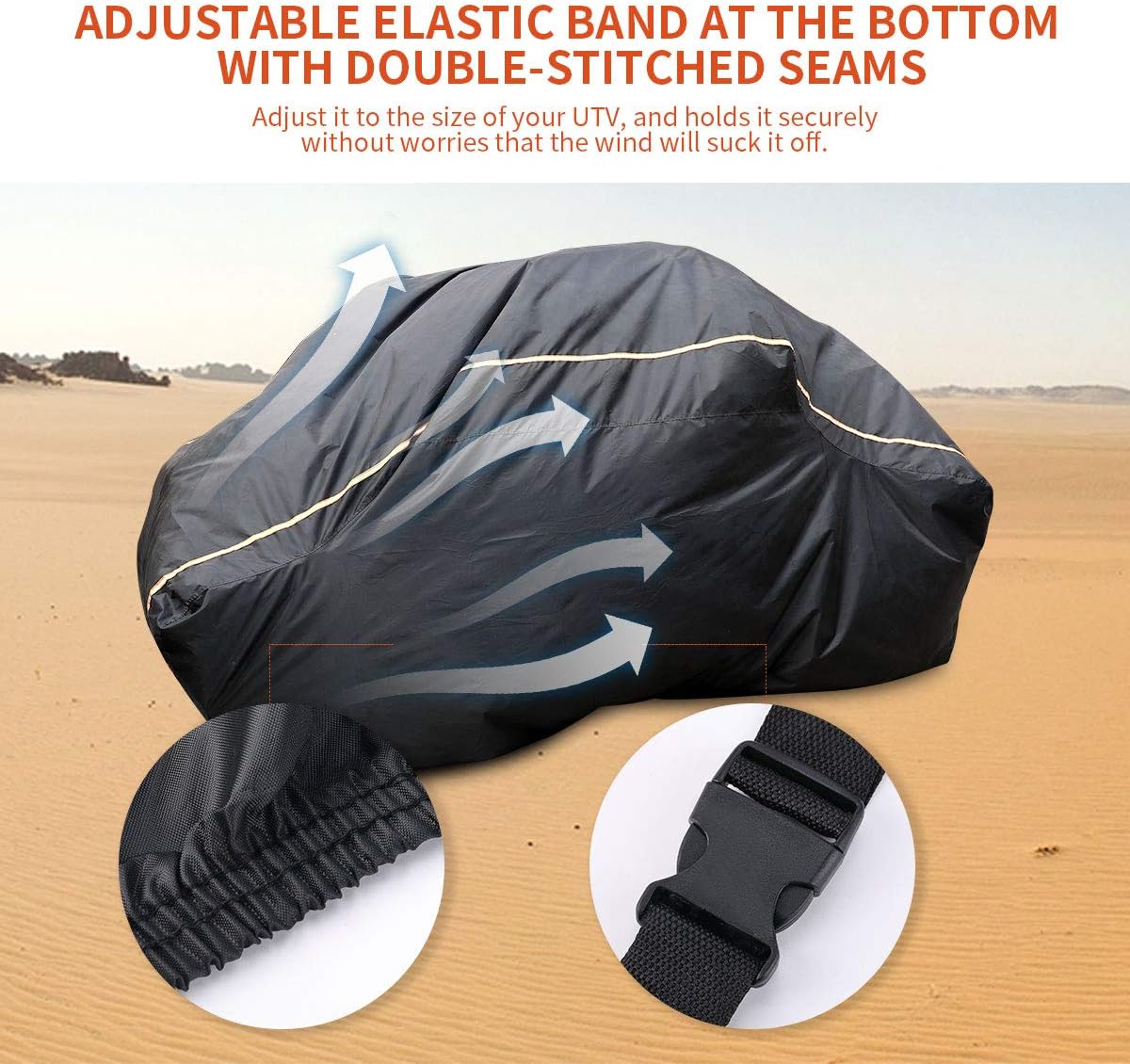 Waterproof UTV Covers Pack of 2 with Reflective Strip S123