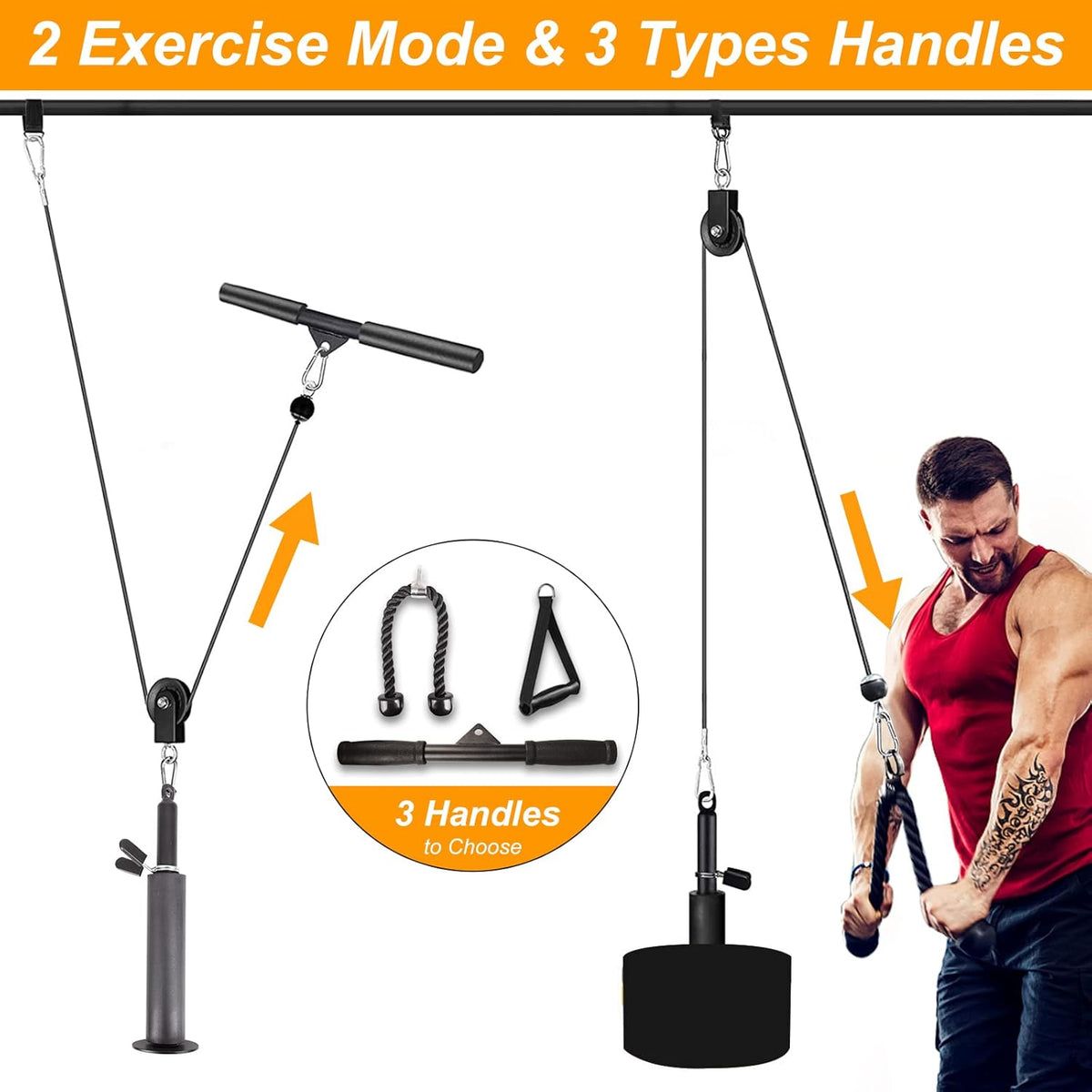 Weight Cable Pulley System Gym Cable Pulley Attachments Home Gym Equipment I434