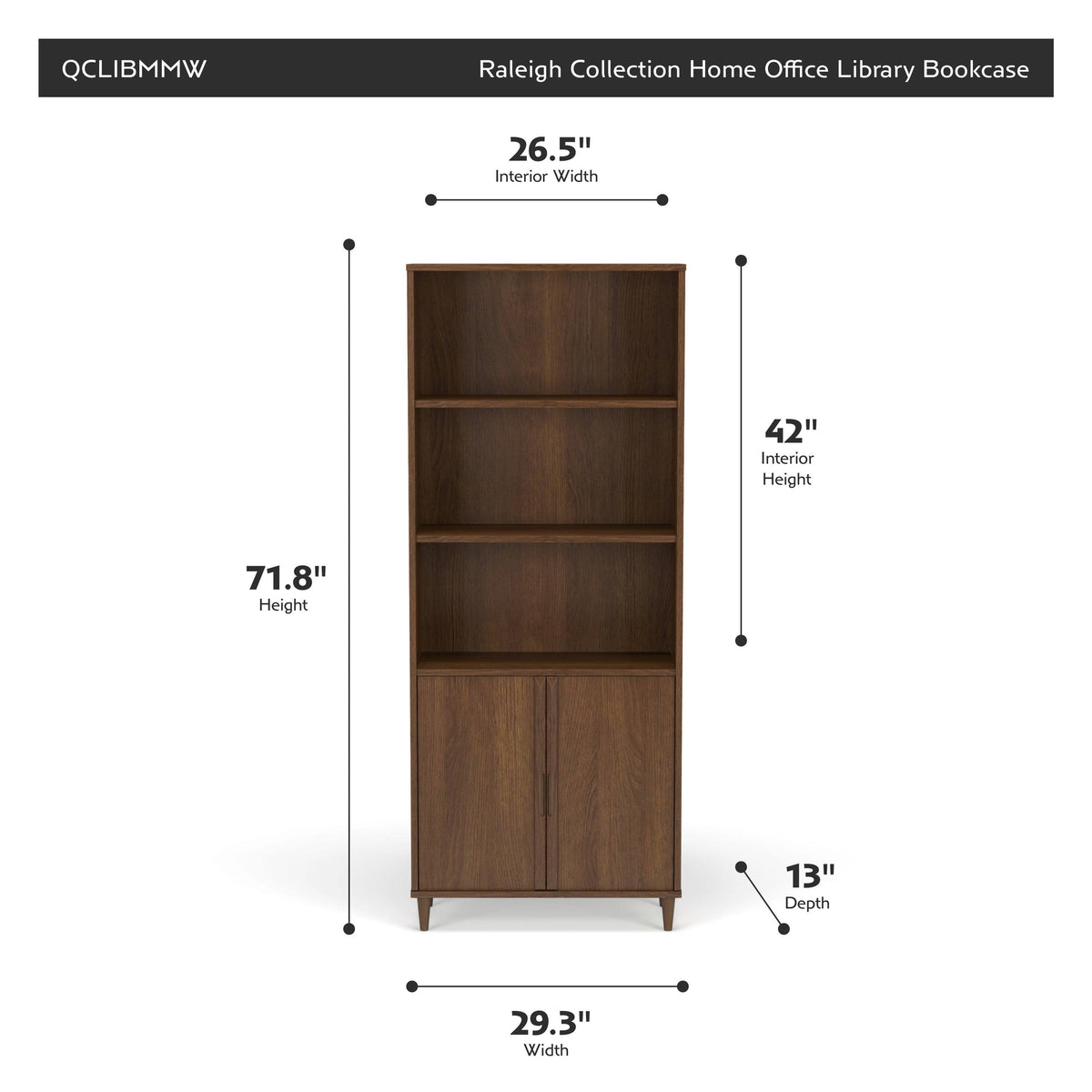 Weathered White Bookcase V635