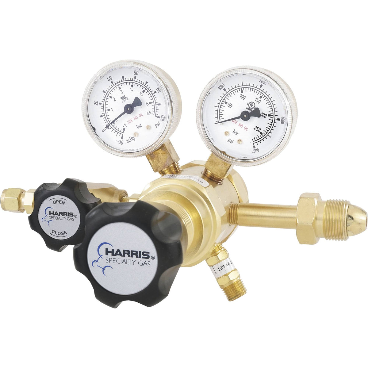 Brass 2-Stage Gas Lab Regulator, CGA 580, 0-50 PSI L982