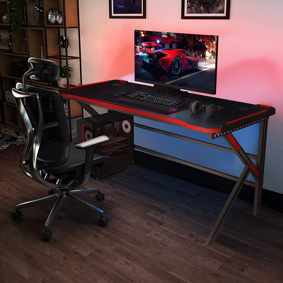 Carbon Fiber Surface Gaming Desk D99145