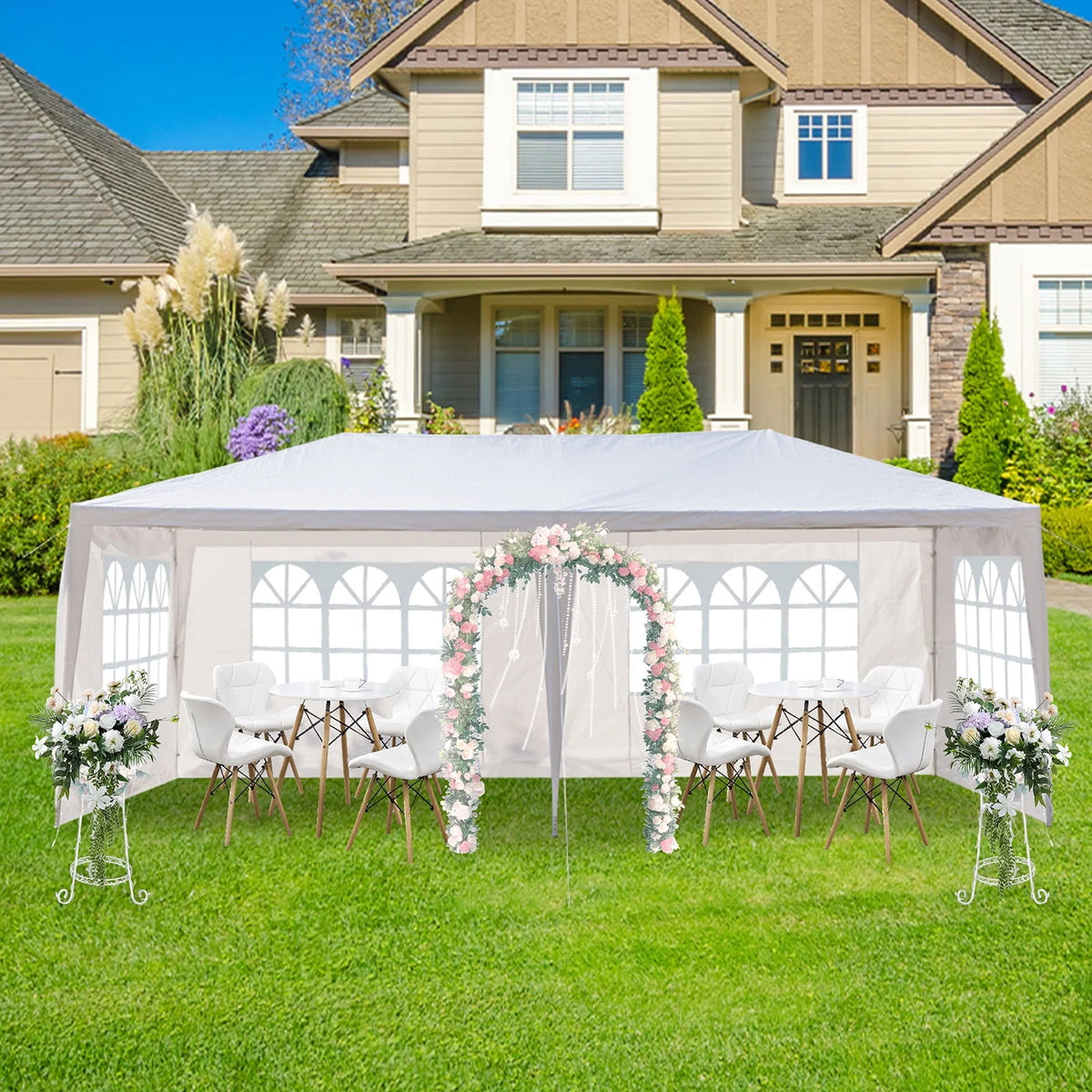 10'x 20' White Party Tent with Sides W948794