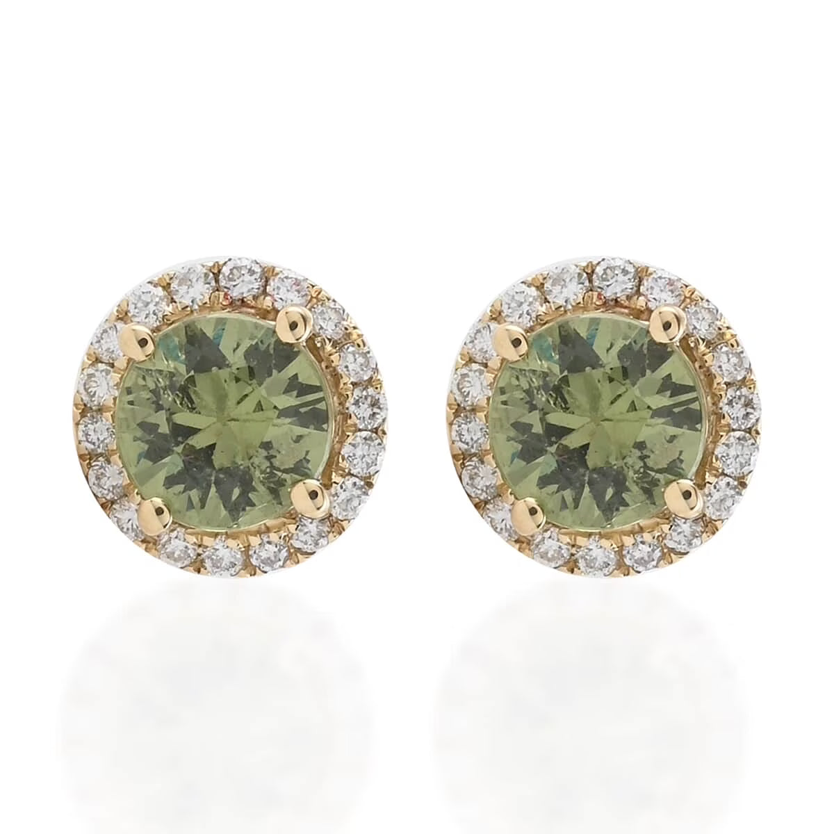 18K White Gold Stud Solitaire Earrings T570213