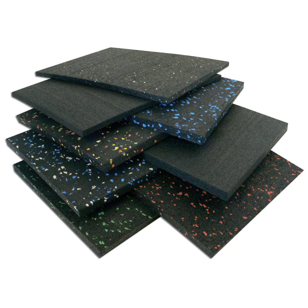 3/8 in. x 4 ft. x 5 ft. Blue Dot Rubber Flooring W83367