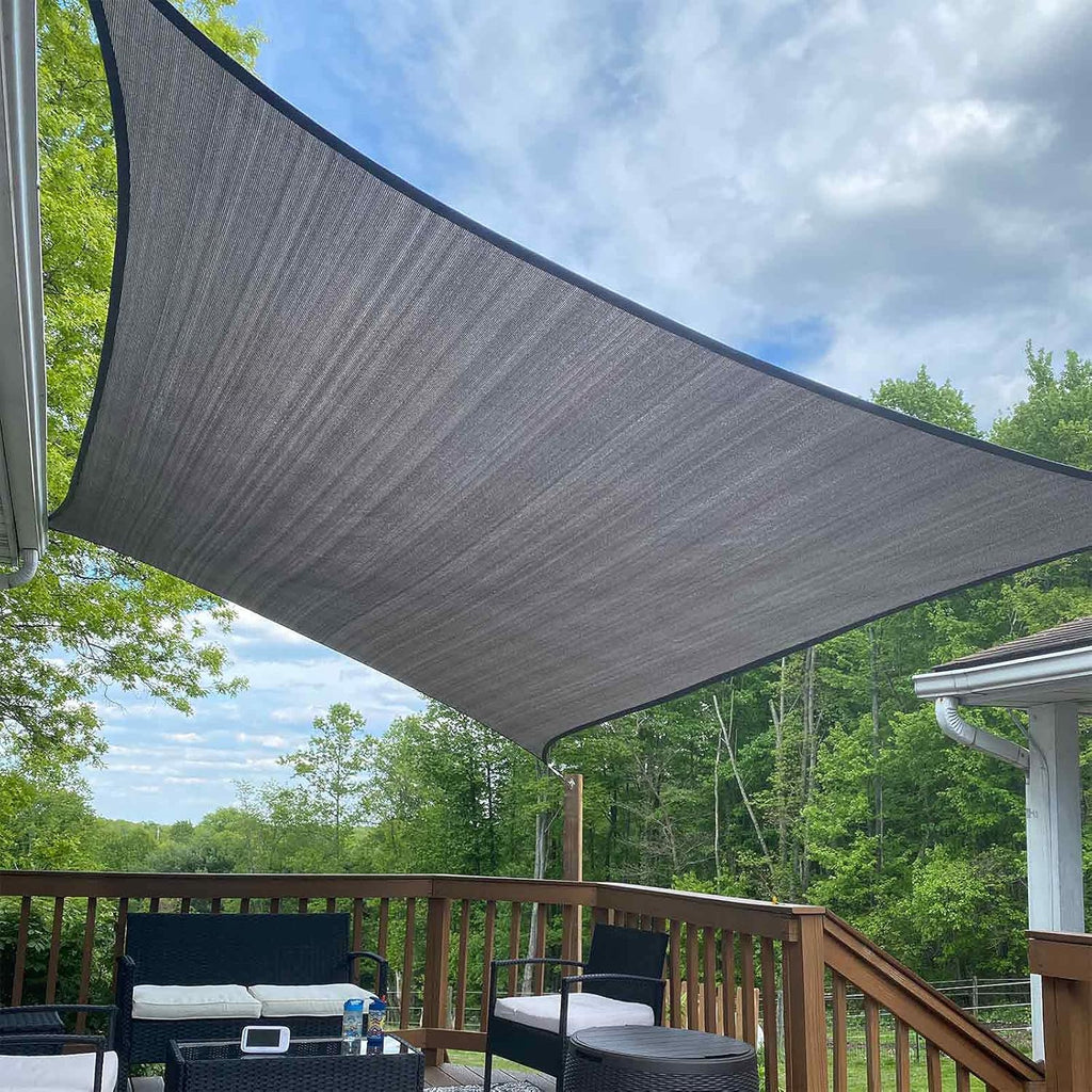 Sand Rectangle Sun Shade Sail 10'X13' UV Block Sunshade Awning A434393