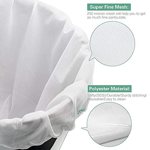 Extra Large Reusable 2 Pack 250 Micron Fine Mesh Brew Bags W928203