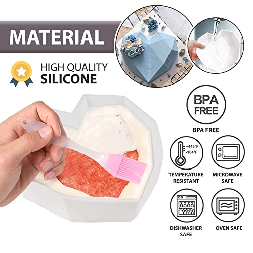 2.5 Inch Silicone Hot Chocolate Bomb Mold 3 Pack with Brush and Spatula F25646