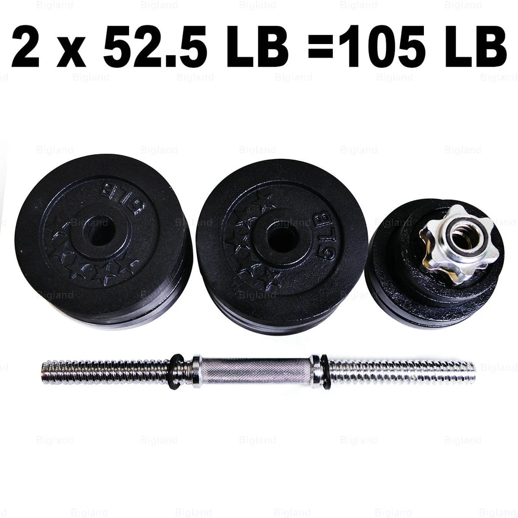 Adjustable Dumbbell Set 105 lbs Black Y2095