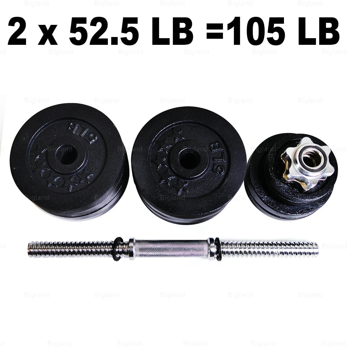 Adjustable Dumbbell Set 105 lbs Black Y2095