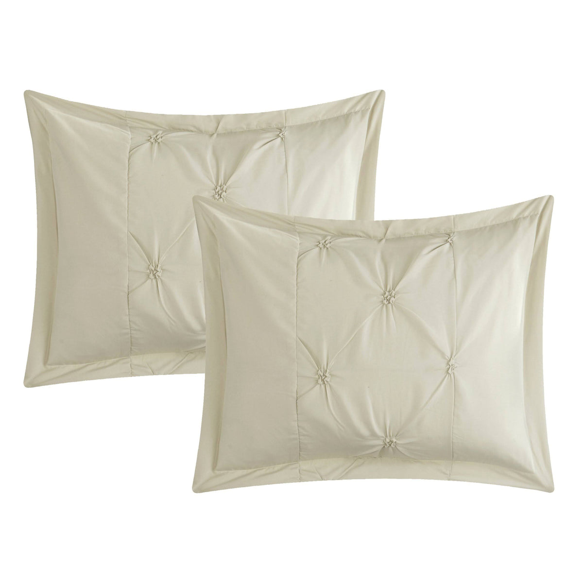 White Queen 3 Piece Pinch Pleat Duvet Cover Set C26038
