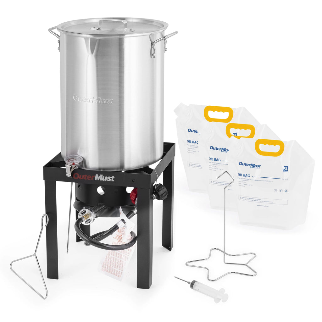 30 Qt Propane Turkey Fryer with Oil Bags H92215