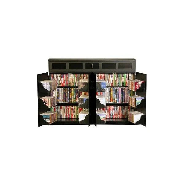 Top Load Media Cabinet Oak/Black N453
