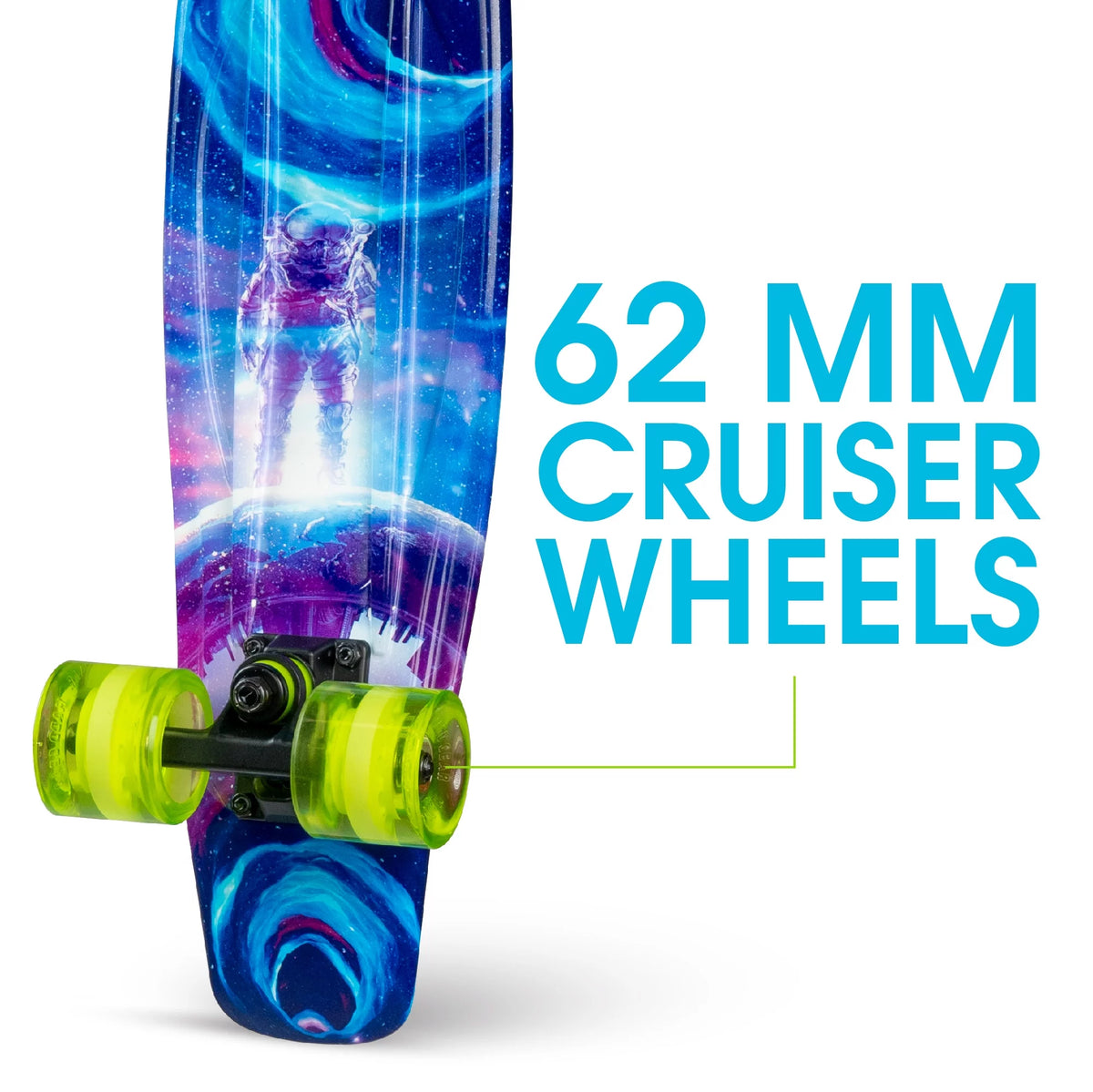 22" Retro Mini Cruiser Skateboard with 62 mm Wheels T81150