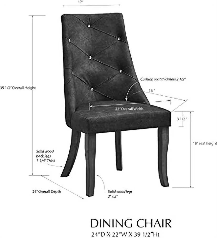 7 Piece Glass Top Dining Set Table & 6 Chairs W7365
