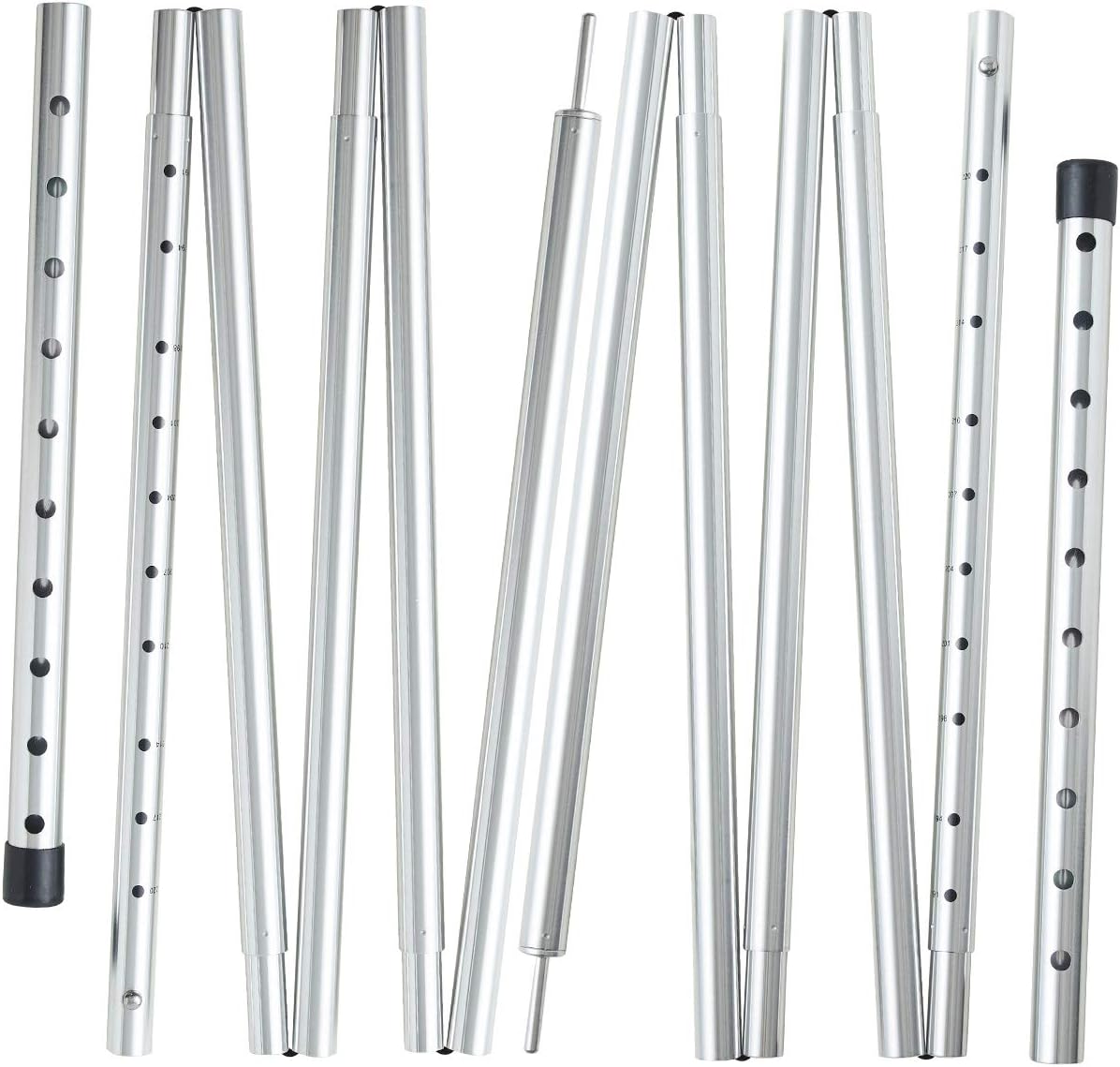 Adjustable Aluminum Tarp Poles Set of 2 S8453