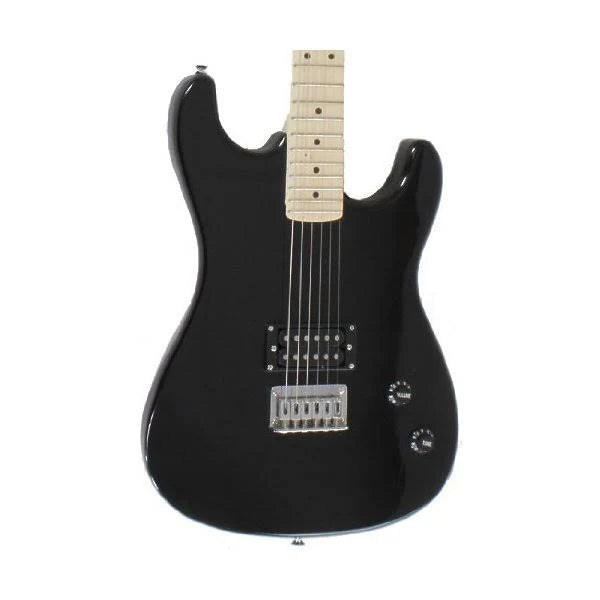 Black Electric Guitar with Amp and Case J432