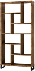 Modern Bookcase in Antique Nutmeg and Black Q89596