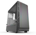 Black Compact EATX Mid-Tower Case with Tempered Glass U219401