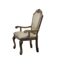 Faux Leather Upholstered Wooden Arm Chairs Set of Two O874737