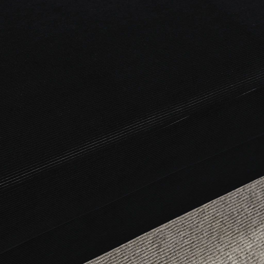 Black Corduroy 3-Seater Sofa with Square Arms V21897