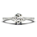 14K White Gold 3 Stone Ring D84259