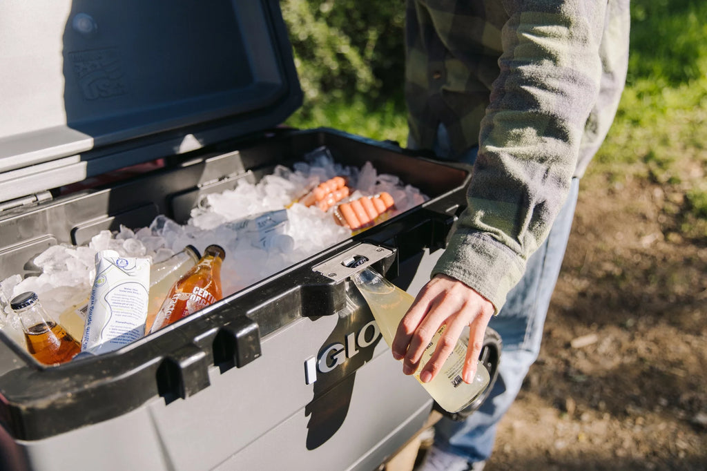 72 Quart Ice Chest Cooler with Wheels Gray S893406