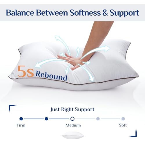 King Size Set of 4 Soft Bed Pillows Down Alternative B391169