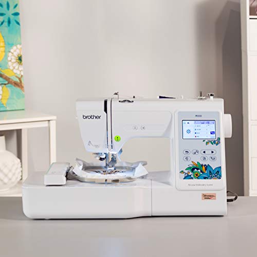 Embroidery Machine with 80 Built-in Designs, 4" x 4" Hoop Area, 3.2" LCD Touchscreen, USB Port, 9 Font Styles A6355