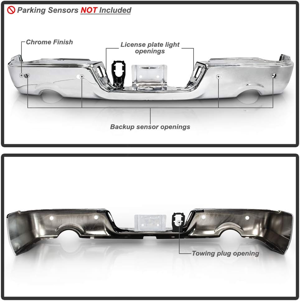 Chrome Steel Rear Step Bumper B864