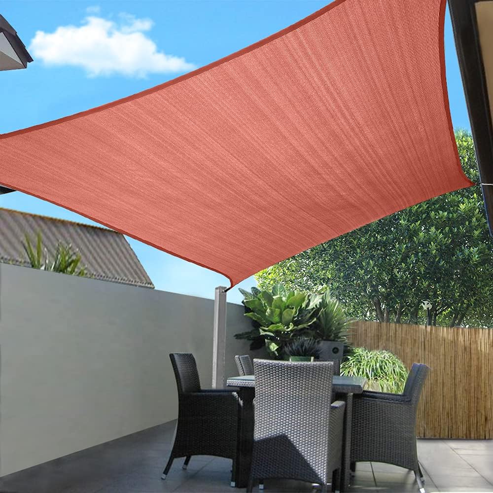 Sand Rectangle Sun Shade Sail 10'X13' UV Block Sunshade Awning A434393