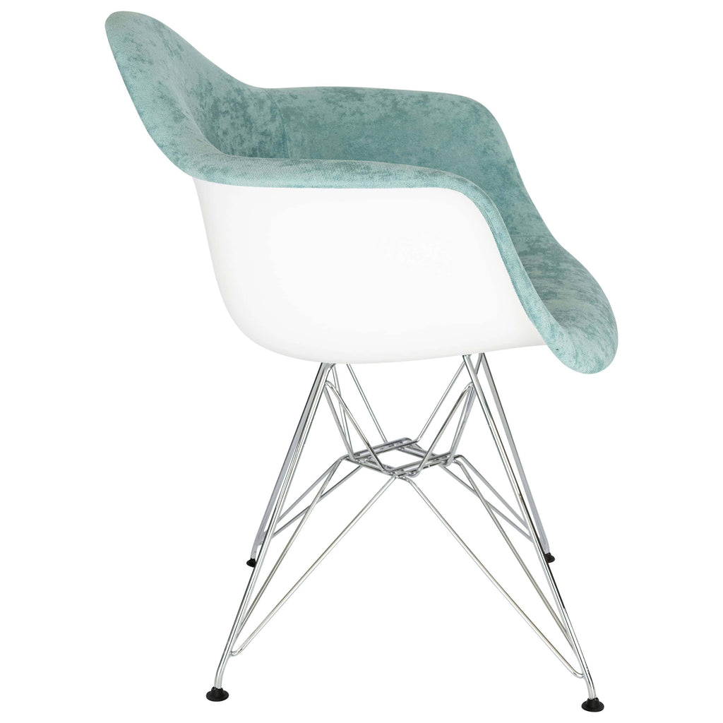Teal Velvet Accent Chair, Set of 2 B5963