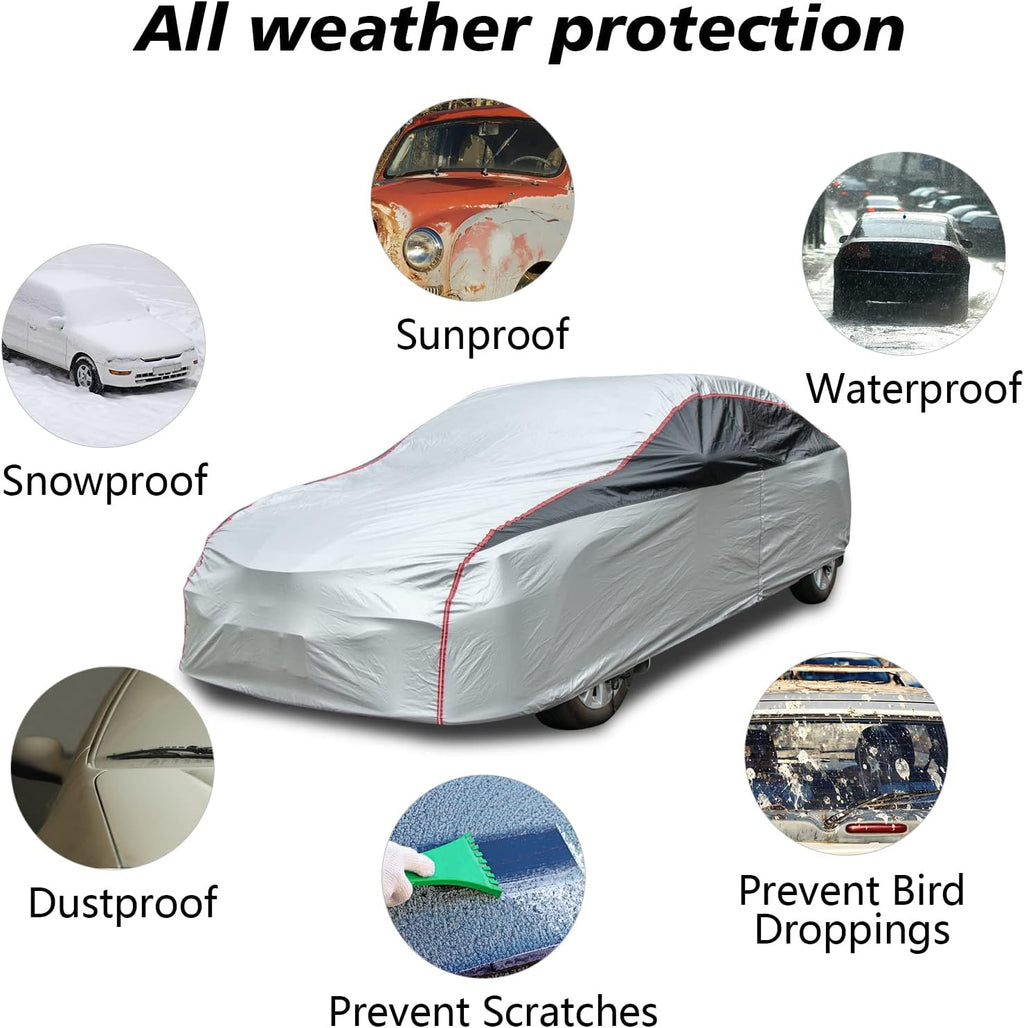 Waterproof All Weather Sedan Car Cover Y703