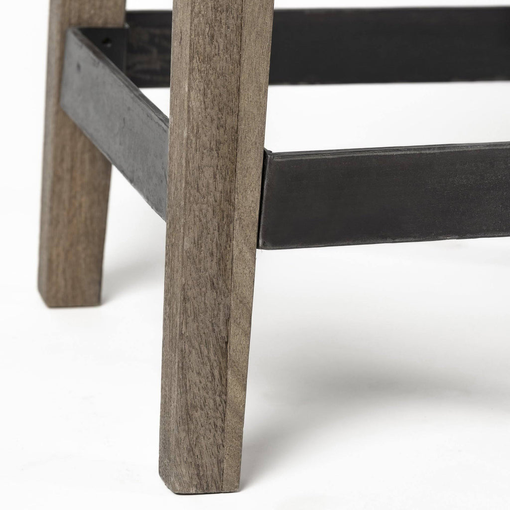 Brown Wood Stool U9909