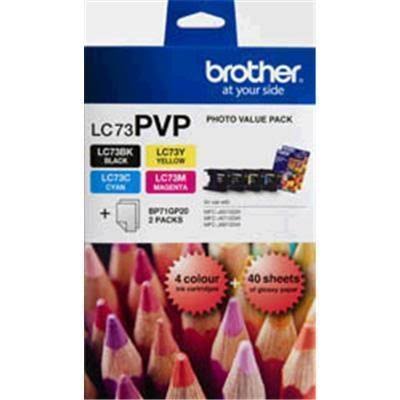 Brother LC73PVP Black/Cyan/Magenta/Yellow Ink Cartridge T9977