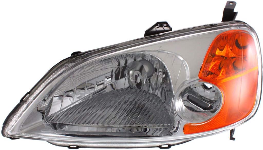 Headlight Assembly for Honda Civic 2003 Driver Side Pack of 2 H145303