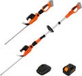 Cordless Telescopic Electric Hedge Trimmer with 20V 4.0Ah Battery and Charger O574