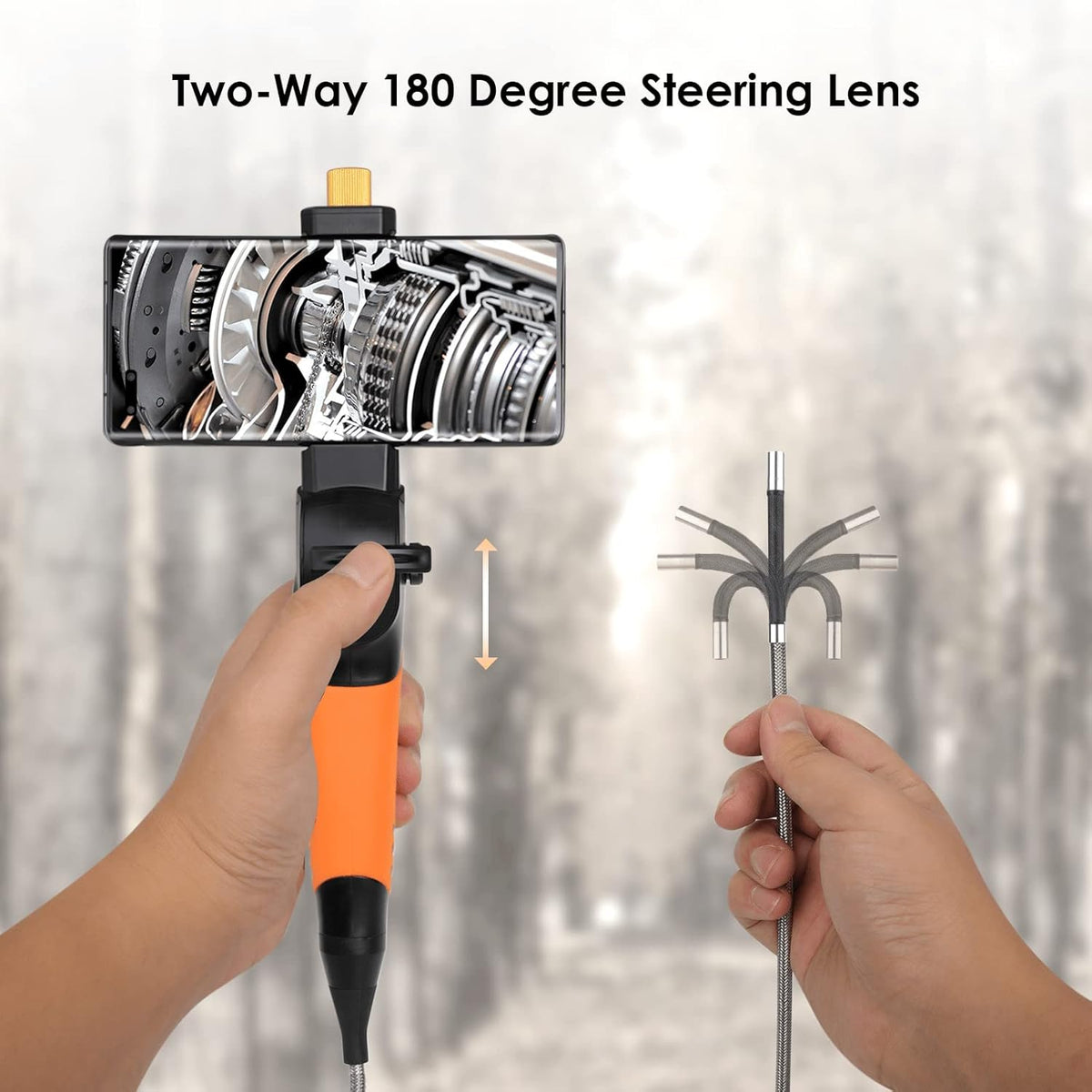 6mm Borescope Inspection Camera with Bidirectional Lock 180° Joint Probe D8690