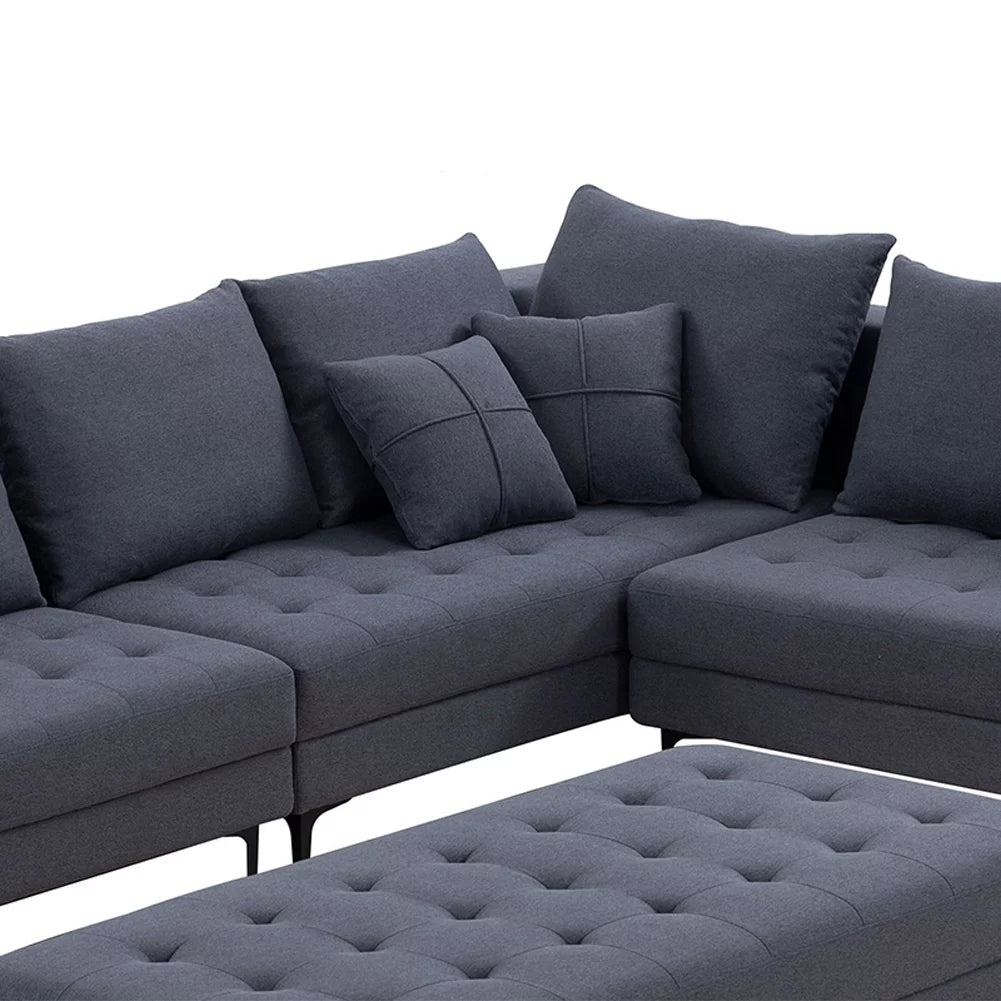 Oversized U Shaped Modular Sectional Sofa with Storage Ottoman M183821