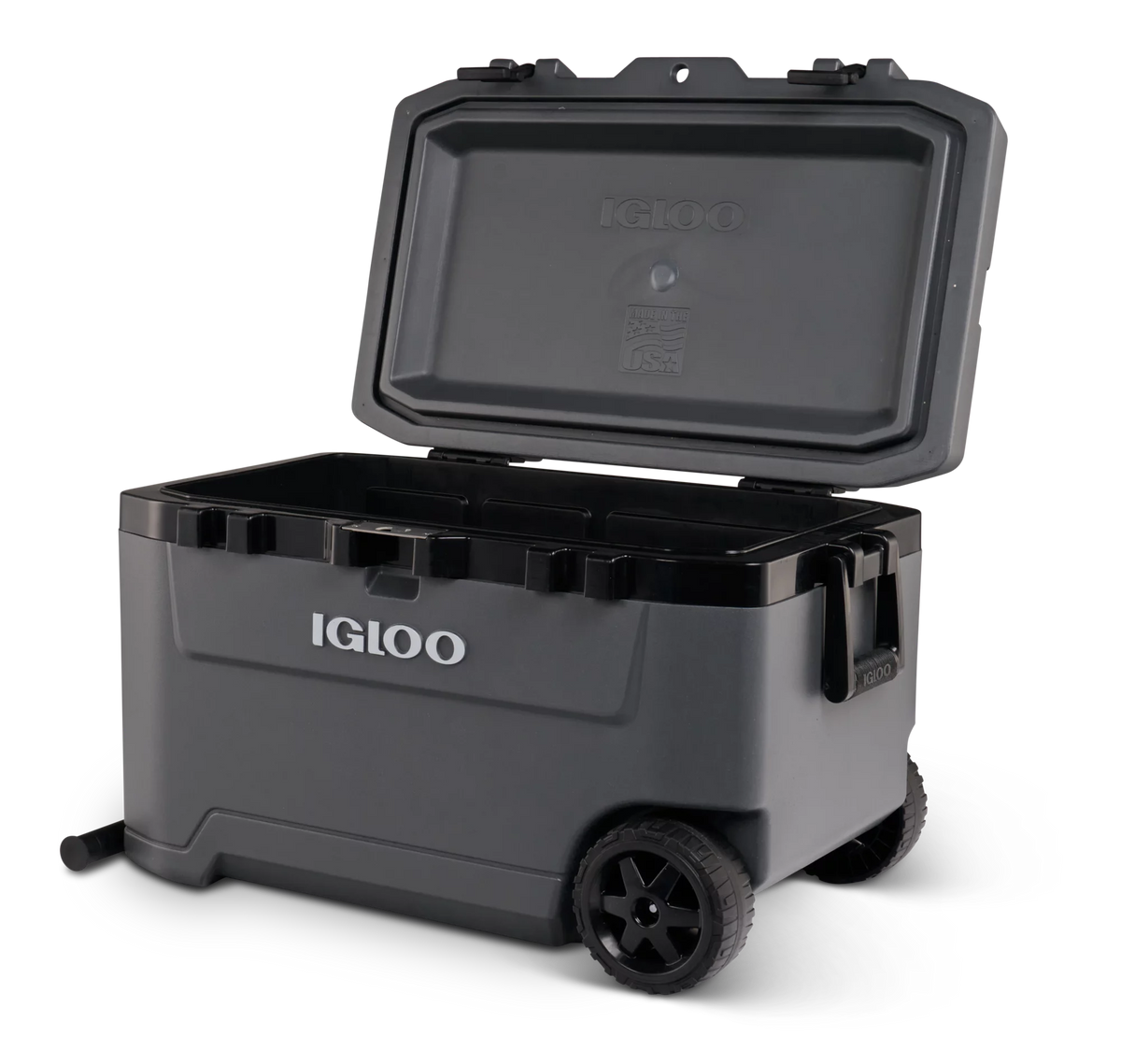 72 Quart Ice Chest Cooler with Wheels Gray S893406