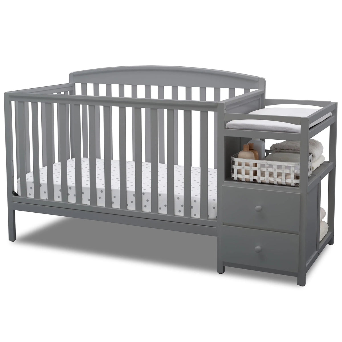 4-in-1 Baby Crib & Changer, White L14578