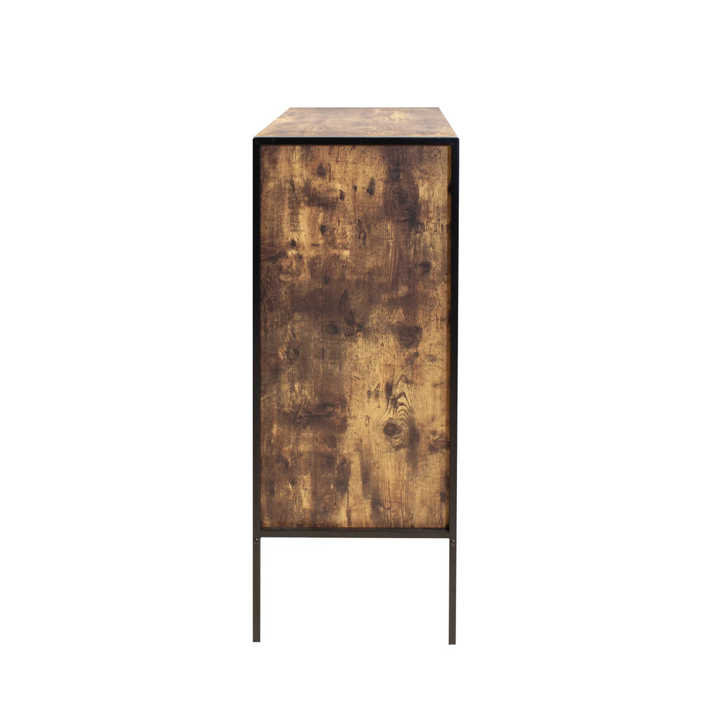 Rustic Brown 4 Drawer Wood Dresser C218921