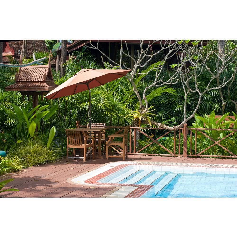 11 ft. Aluminum Auto Tilt Patio Umbrella E469