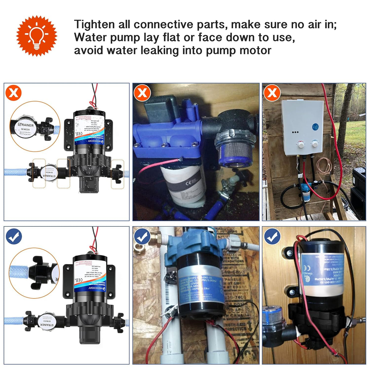 12V Diaphragm Water Pump with Pressure Switch 3.5 GPM 45 PSI A794372