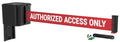 Yellow Retractable Belt Crowd Control Barrier with Receiving End, 25' Caution Do Not Enter Belt Y192